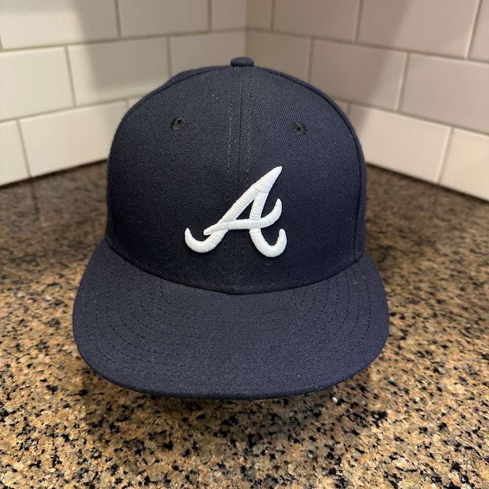 Atlanta Braves Hank Aaron 715 Home Runs New Era 59FIFTY Hat 7 1/4 49th Annivers